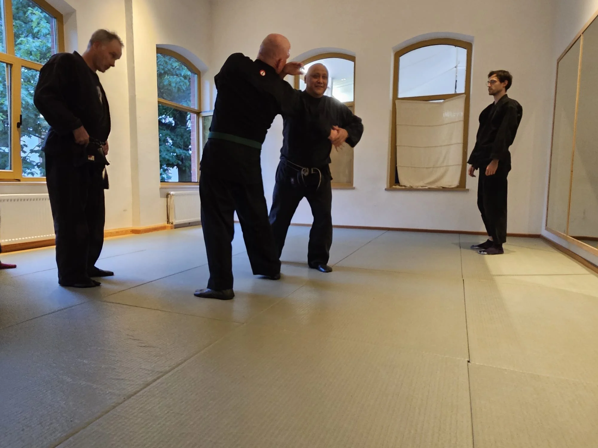 Partnerübung im Bujinkan Hoshi Dōjō Hamburg